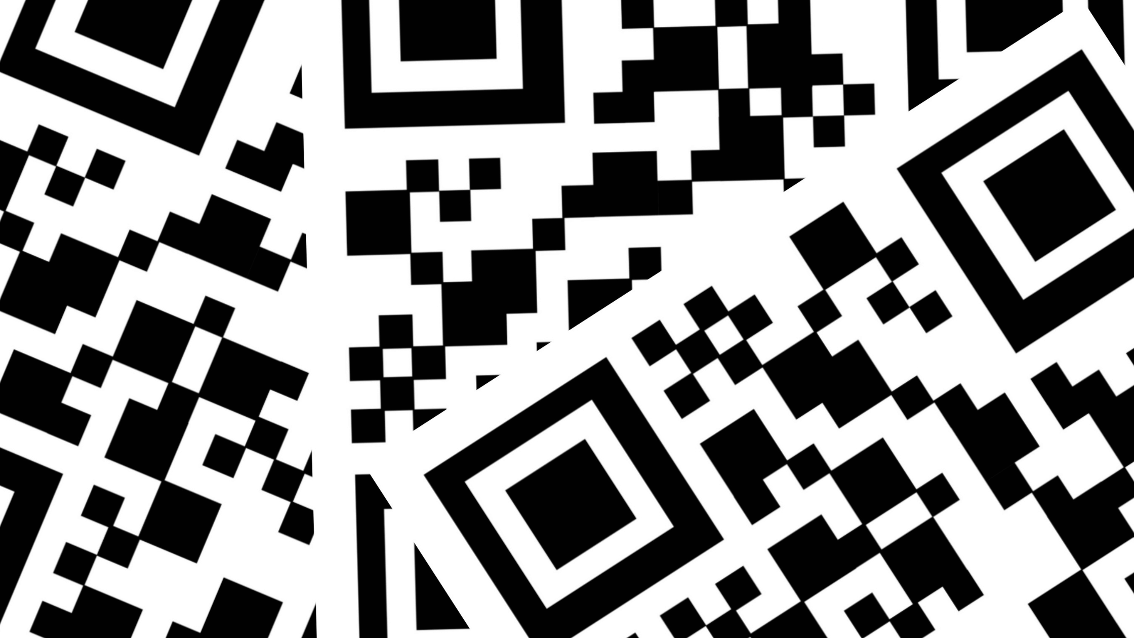 Detailný záber QR kódu